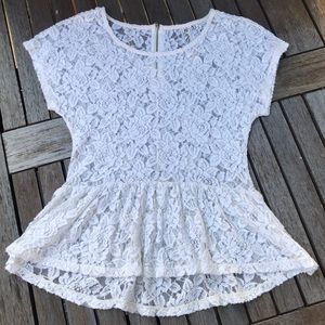 Floral lace blouse